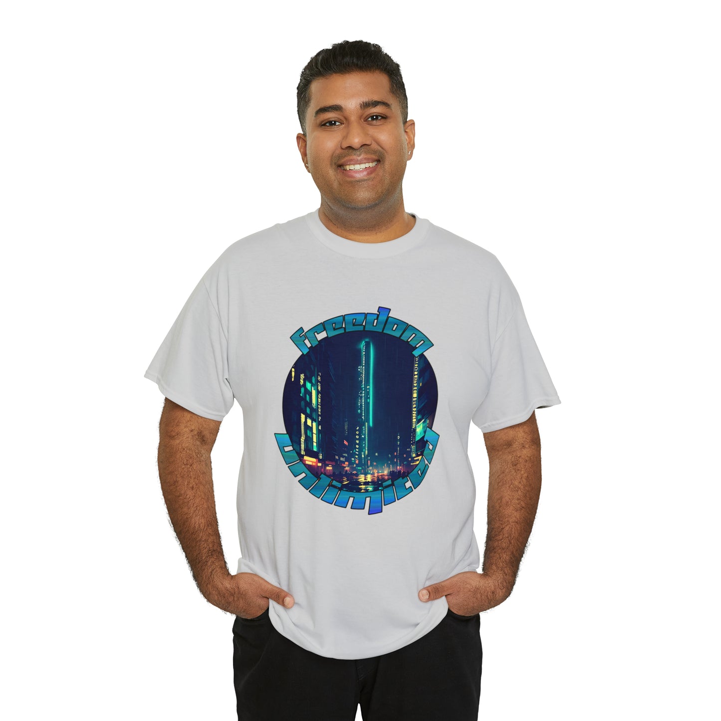 Blue Neon Tower T-Shirt